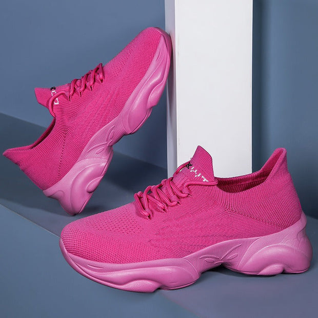 Zapatillas deportivas mujer malla transpirable suela gruesa - Julieta