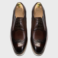Zapatos derby hombre cuero calado estilo clásico - Humberto