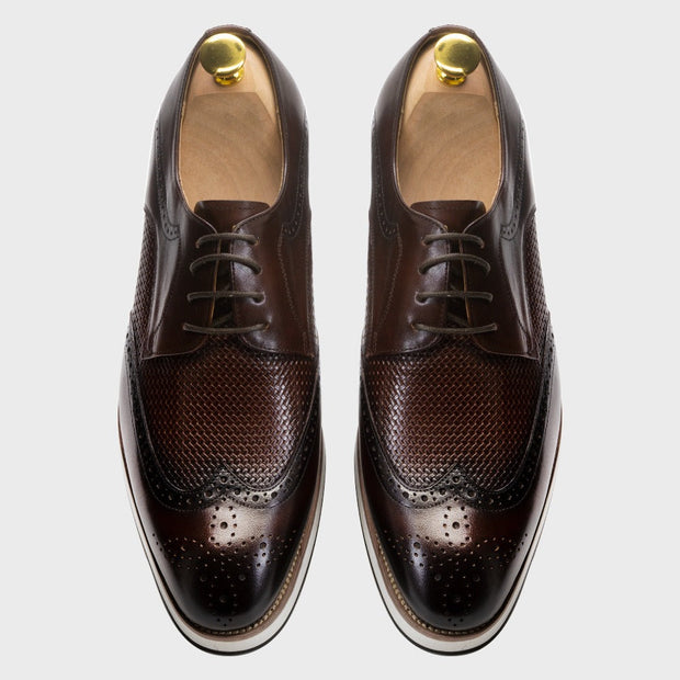 Zapatos derby hombre cuero calado estilo clásico - Humberto
