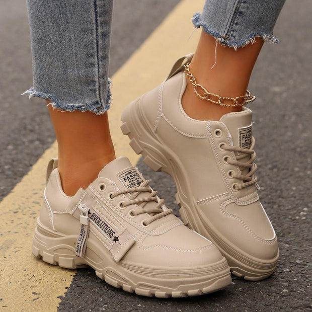 Zapatillas mujer piel sintética casual - Evelyne