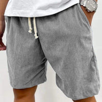 Pantalones cortos hombre pana casual tiro medio relajado - Eland