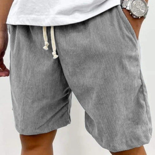 Pantalones cortos hombre pana casual tiro medio relajado - Eland