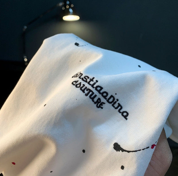 Camiseta hombre algodón estampado salpicado estilo urbano - Dalvio