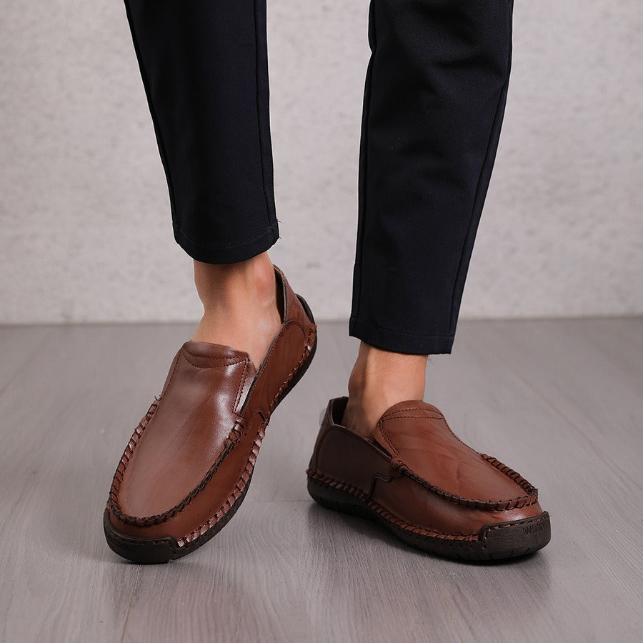 Mocasines para hombre de piel sintética cosido a mano estilo casual - Braulio