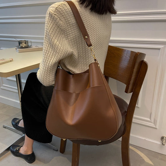 Bolso de hombro para mujer de piel sintética estilo minimalista - Teresa