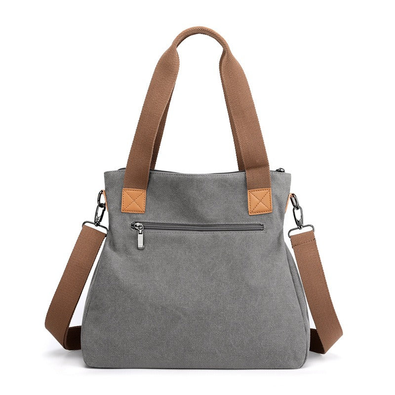 Bolso tote para mujer de lona resistente estilo casual con asas dobles - Marisol
