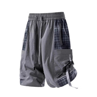 Pantalones cortos para hombre paneles a cuadros estilo cargo - Daan
