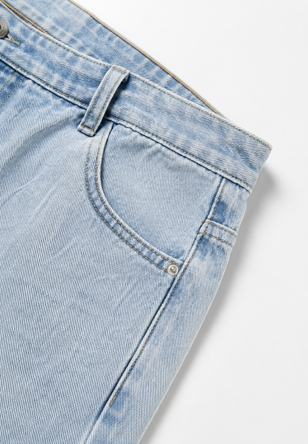 Jeans mujer tiro bajo pierna ancha larga - Kerstin