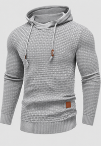 Jersey hombre con capucha punto texturizado cordones - Ronan