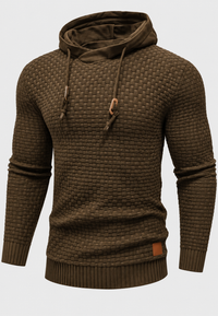 Jersey hombre con capucha punto texturizado cordones - Ronan