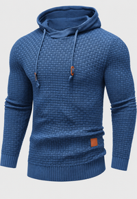 Jersey hombre con capucha punto texturizado cordones - Ronan