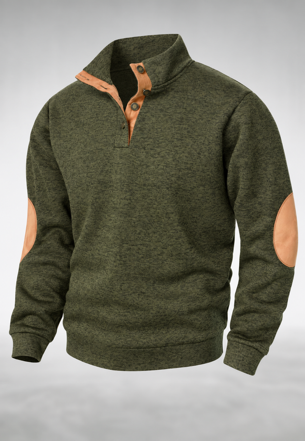 Jersey de hombre con cuello alto y botones - James