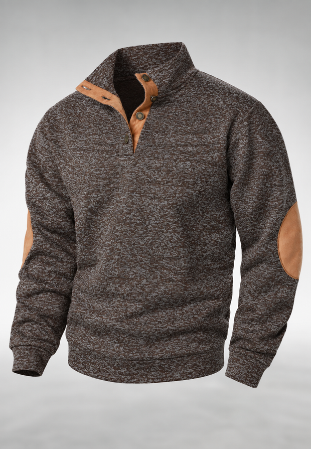 Jersey de hombre con cuello alto y botones - James