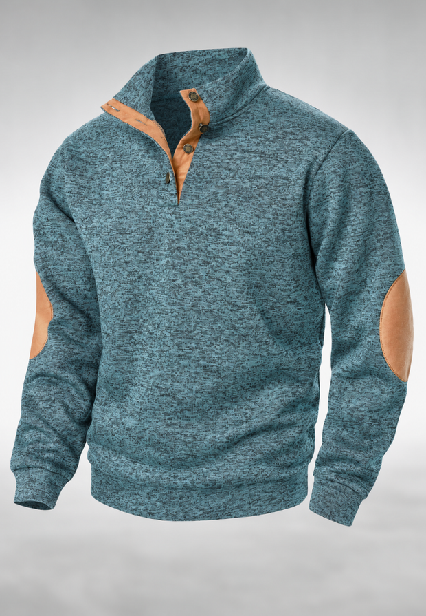 Jersey de hombre con cuello alto y botones - James