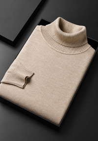 Jersey hombre cuello alto punto liso manga larga - Savio