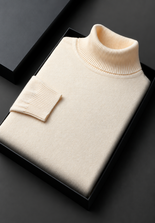 Jersey hombre cuello alto punto liso manga larga - Savio