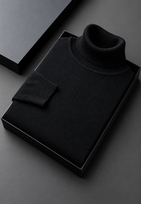 Jersey hombre cuello alto punto liso manga larga - Savio