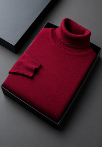 Jersey hombre cuello alto punto liso manga larga - Savio