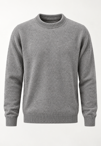 Jersey hombre cuello redondo punto liso manga larga - Dorian