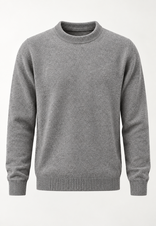 Jersey hombre cuello redondo punto liso manga larga - Dorian