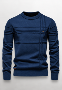 Jersey hombre cuello redondo punto texturizado líneas en relieve - Silas