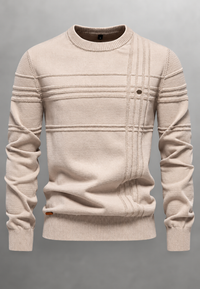 Jersey hombre cuello redondo punto texturizado líneas en relieve - Silas