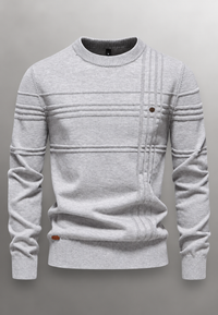 Jersey hombre cuello redondo punto texturizado líneas en relieve - Silas