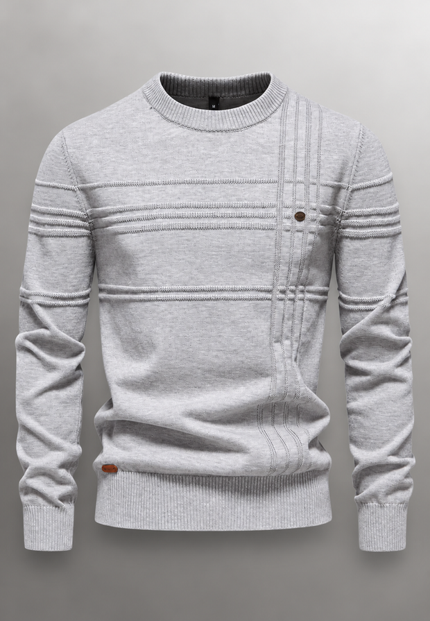 Jersey hombre cuello redondo punto texturizado líneas en relieve - Silas