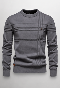 Jersey hombre cuello redondo punto texturizado líneas en relieve - Silas