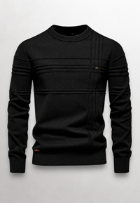 Jersey hombre cuello redondo punto texturizado líneas en relieve - Silas