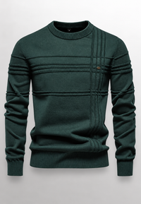 Jersey hombre cuello redondo punto texturizado líneas en relieve - Silas