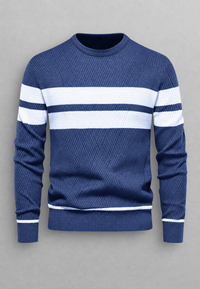 Jersey hombre cuello redondo rayas punto texturizado - Tobias