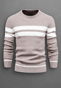 Jersey hombre cuello redondo rayas punto texturizado - Tobias