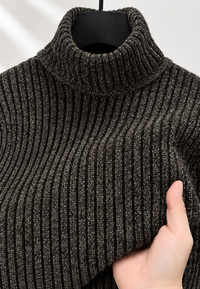 Jersey hombre cuello vuelto punto canalé textura marcada - Nereo