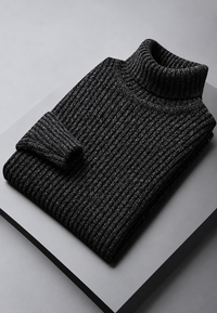 Jersey hombre cuello vuelto punto canalé textura marcada - Nereo
