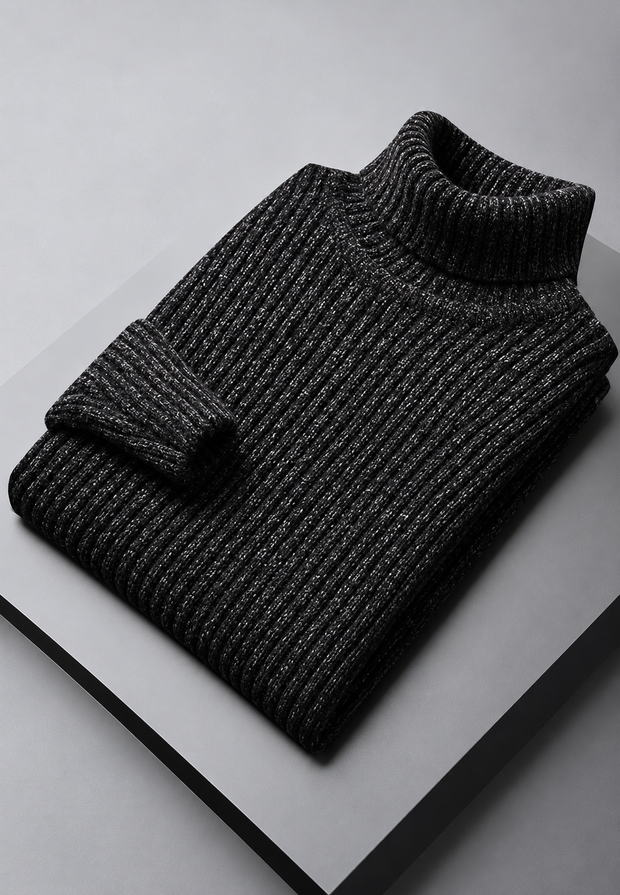 Jersey hombre cuello vuelto punto canalé textura marcada - Nereo