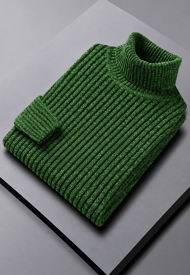 Jersey hombre cuello vuelto punto canalé textura marcada - Nereo