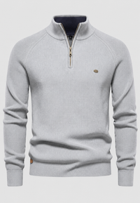 Jersey hombre media cremallera cuello alto manga raglán - Leif