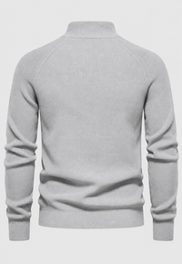 Jersey hombre media cremallera cuello alto manga raglán - Leif