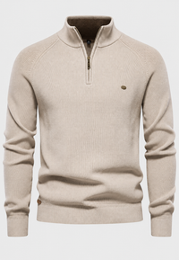 Jersey hombre media cremallera cuello alto manga raglán - Leif