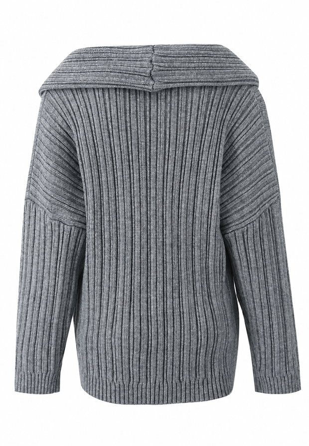 Jersey mujer escote asimétrico hombro descubierto - Séverine