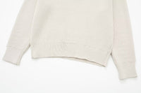 Jersey mujer rayas media cremallera cuello alto - Holly