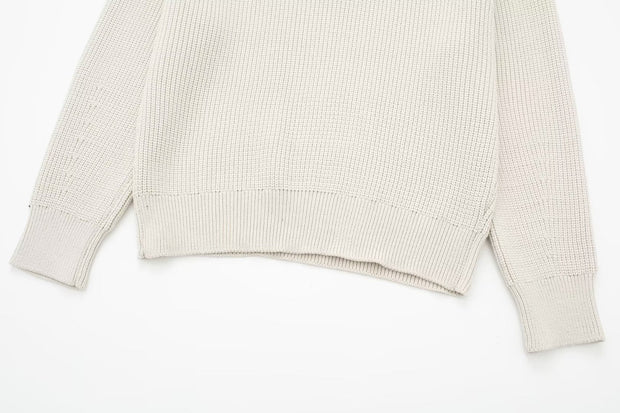 Jersey mujer rayas media cremallera cuello alto - Holly