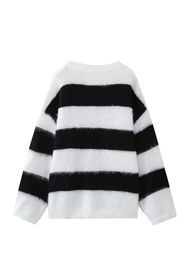 Jersey oversize mujer cuello redondo hombros caídos - Hanna