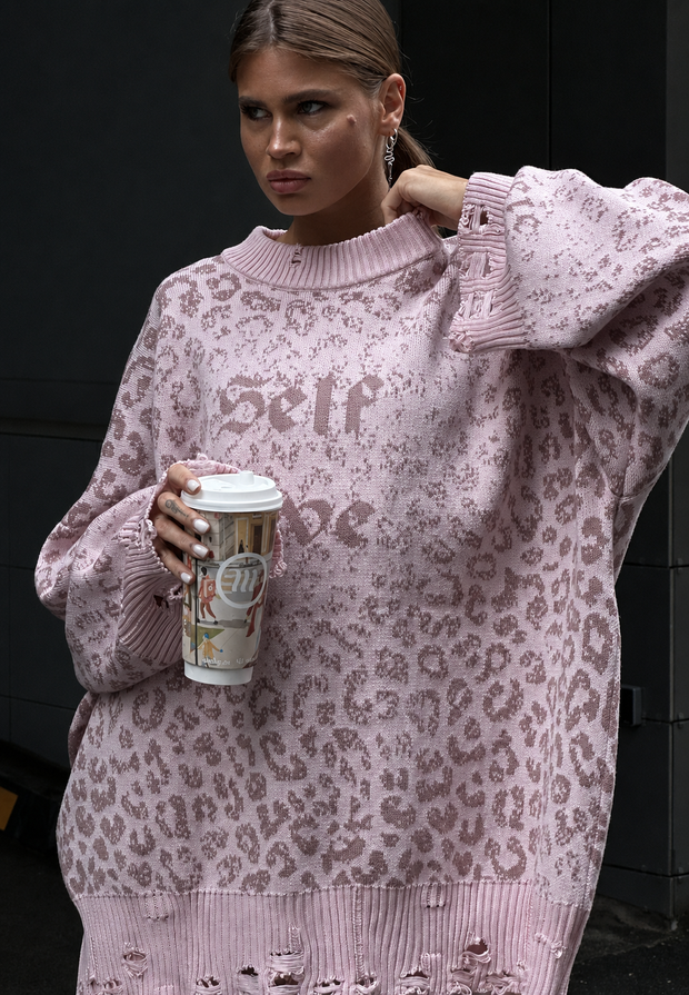 Jersey oversize mujer estampado gráfico detalles rotos - Liora