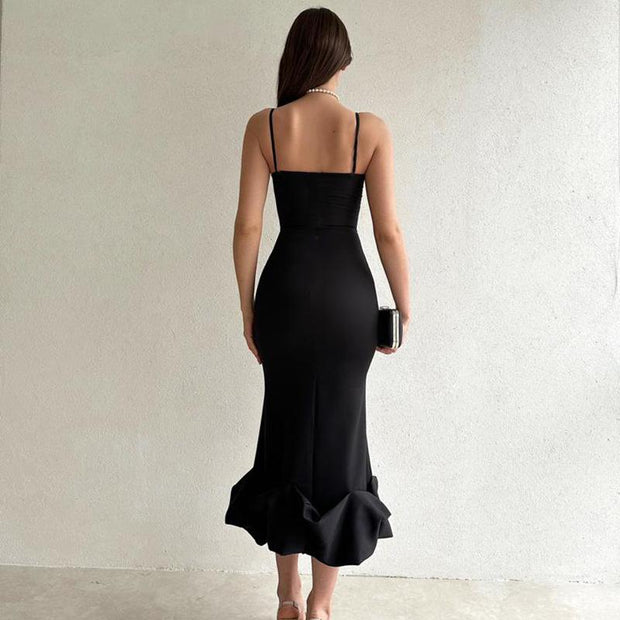 Siliana - Elegante slip dress monocolor