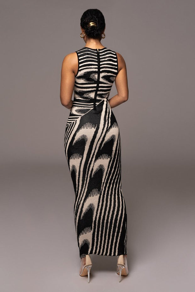 Kay - Maxi vestido de punto con escote redondo