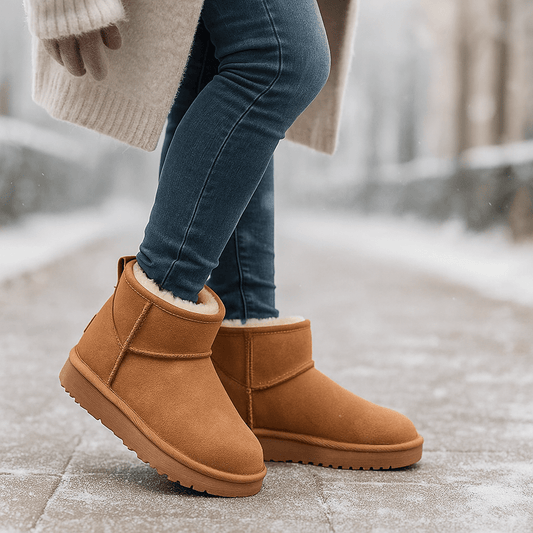 Botines para mujer de efecto ante - Nalvine