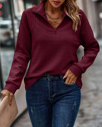 Elise - Elegante jersey con cuello de pico para mujer