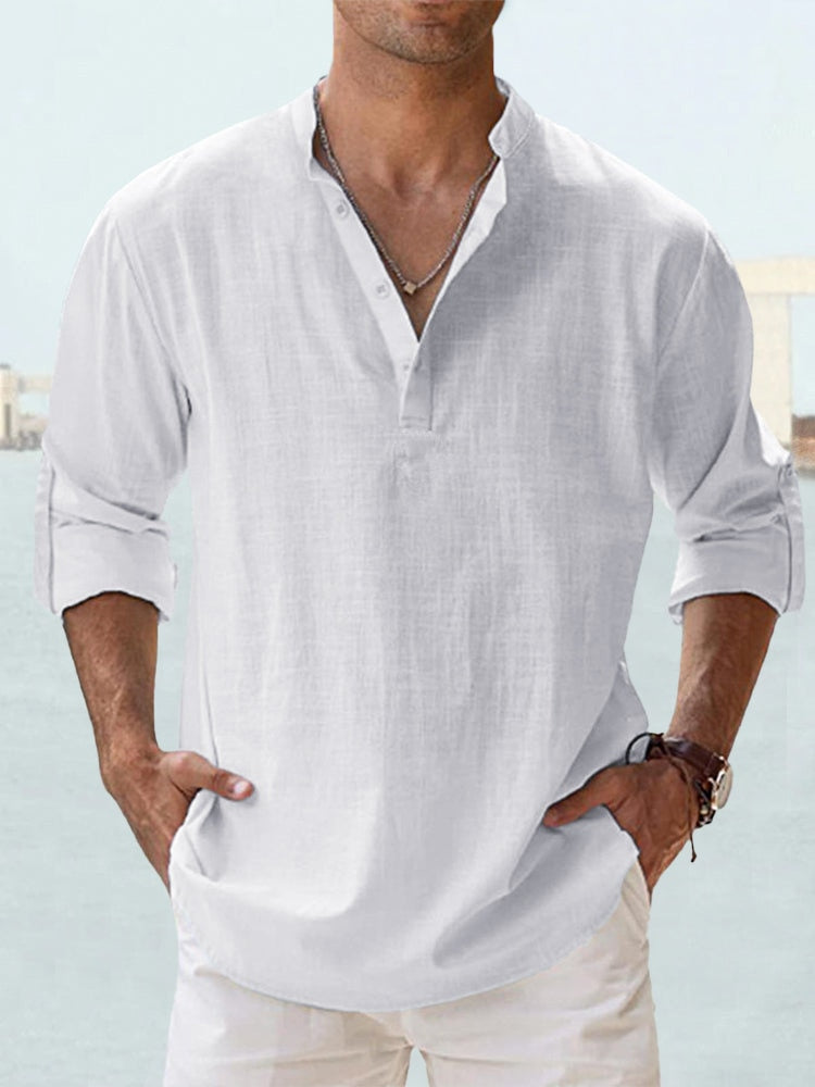 Leo - Camisa de verano de lino ligero - Aireada, elegante y perfecta para los días cálidos